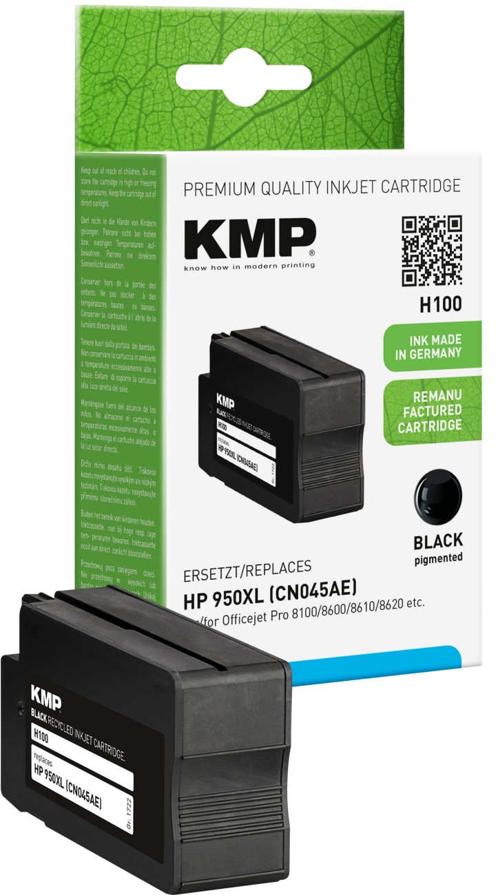 KMP Kompatibel HP 950XL Tintenpatrone CN045AE Schwarz