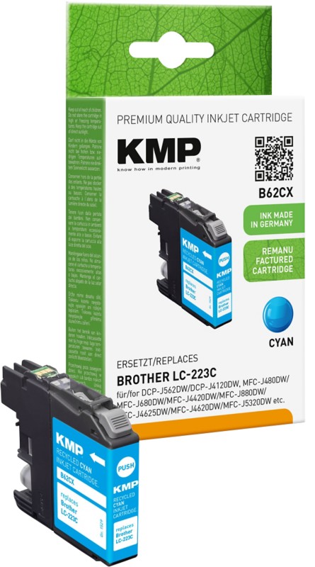 Thumbnail - KMP Kompatibel Brother LC-223C Tintenpatrone Cyan