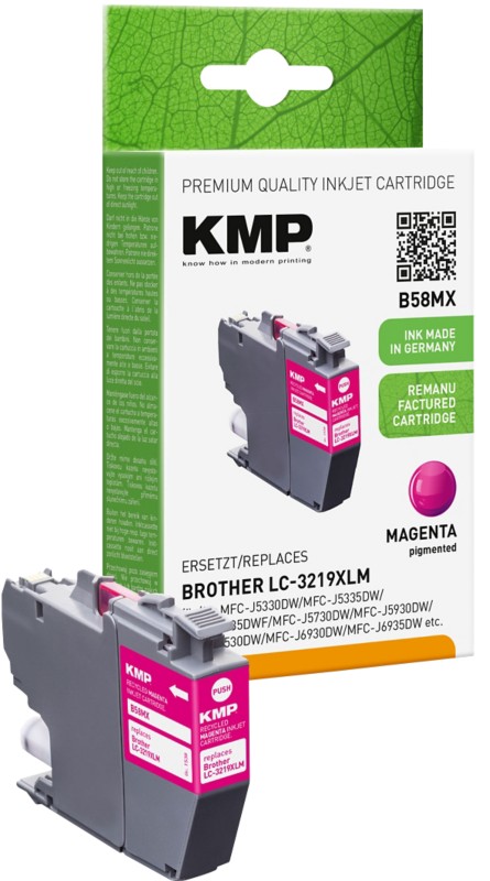 KMP Kompatibel Brother LC-3219XLM Tintenpatrone Magenta