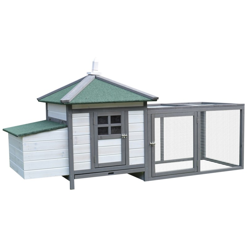 PawHut Chicken Coop D51-092GY 970 x 1960 x 760 mm Grey