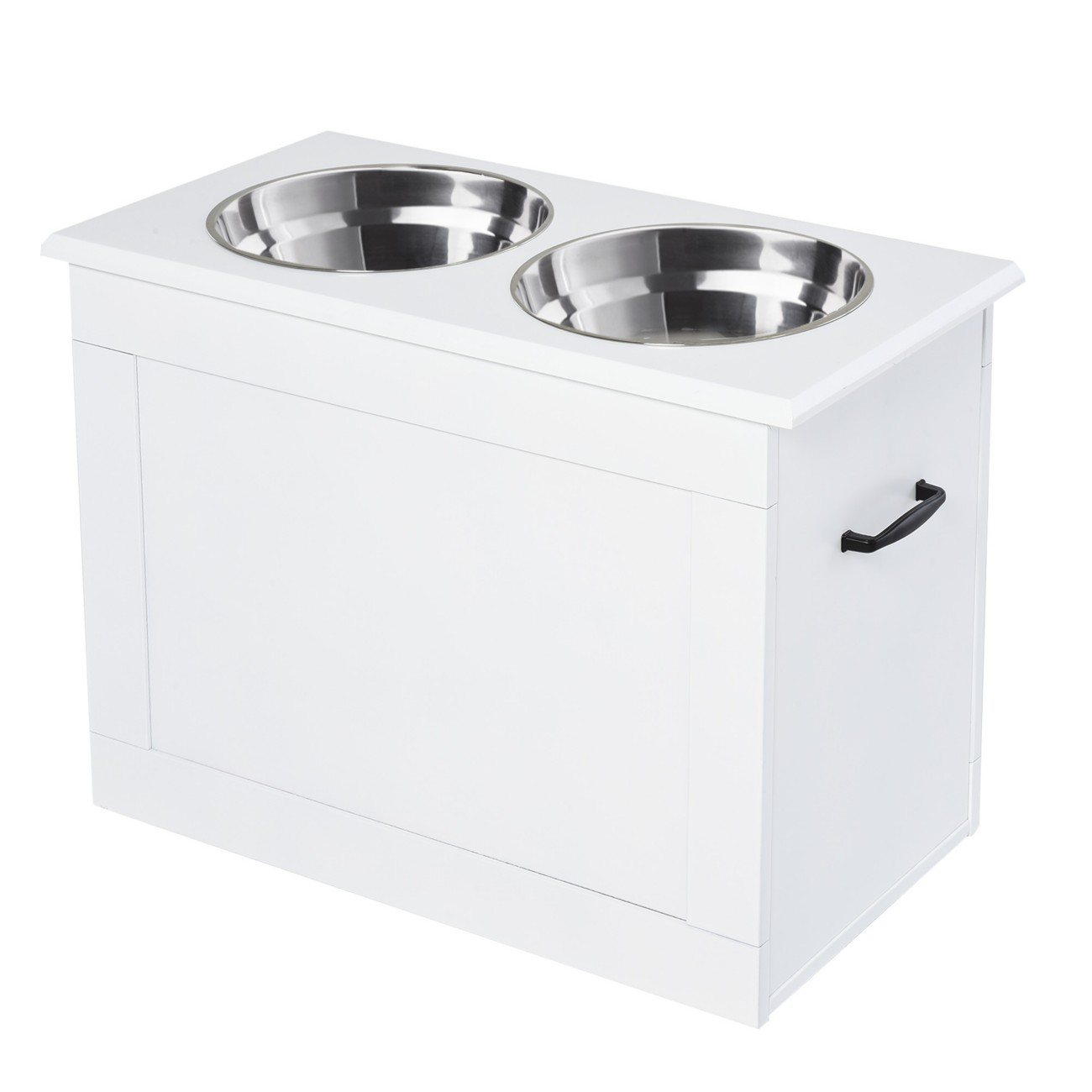Pawhut Pet Feeder D08-021Wt 410 X 600 X 300 Mm White