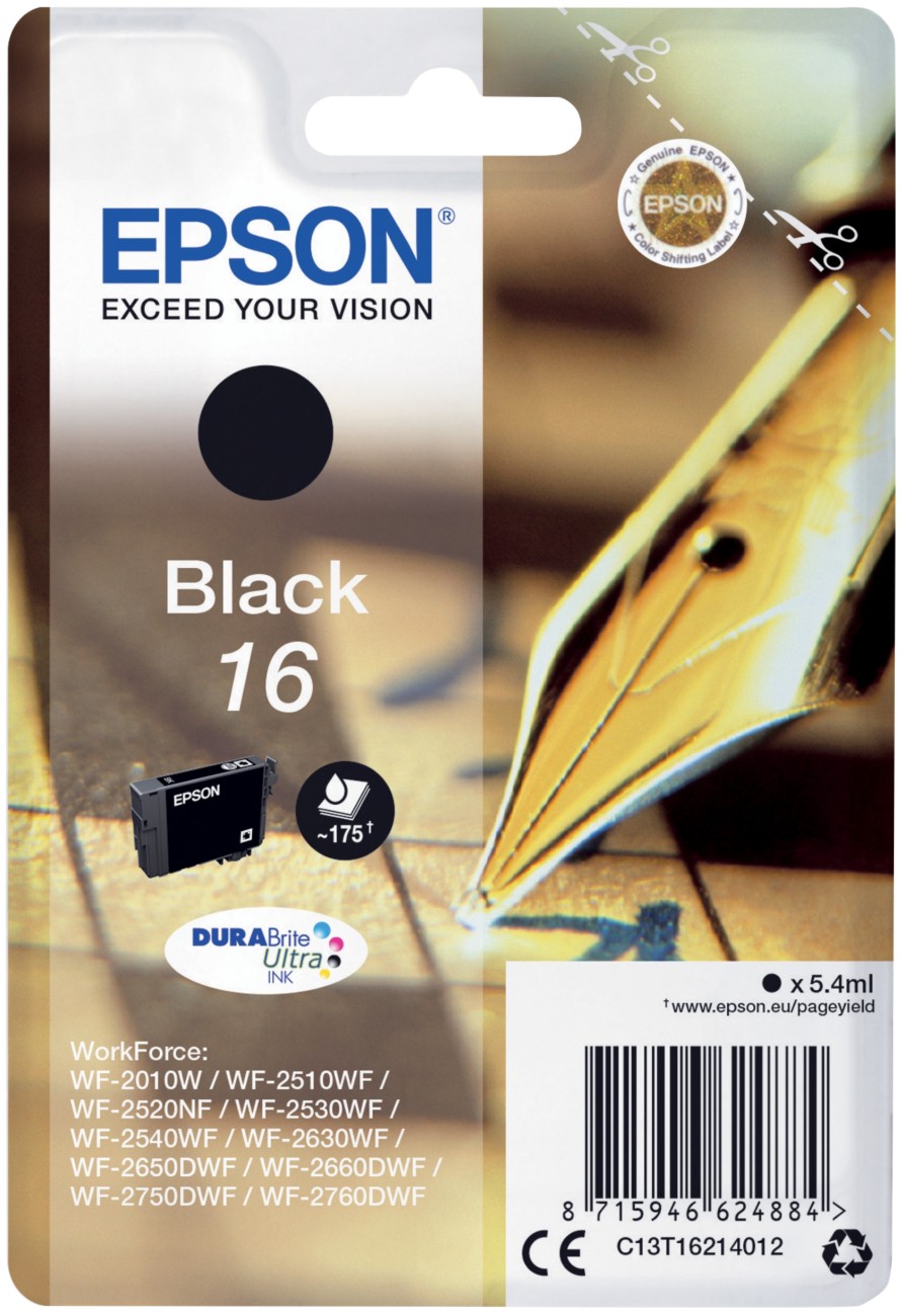 Epson C13t16214012 (16) Ink Cartridge 175 Pages, 5Ml Black - Image 19