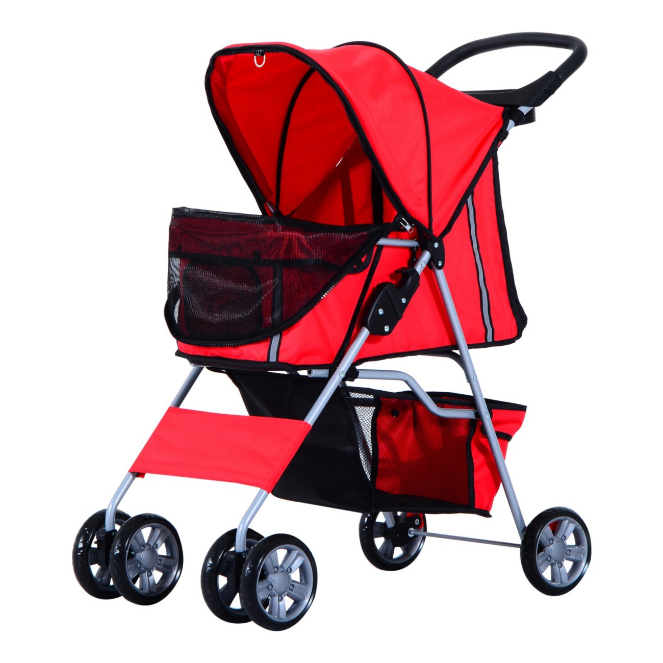 Pawhut Pet Stroller D00-058Rd 970 X 750 X 450 Mm Red
