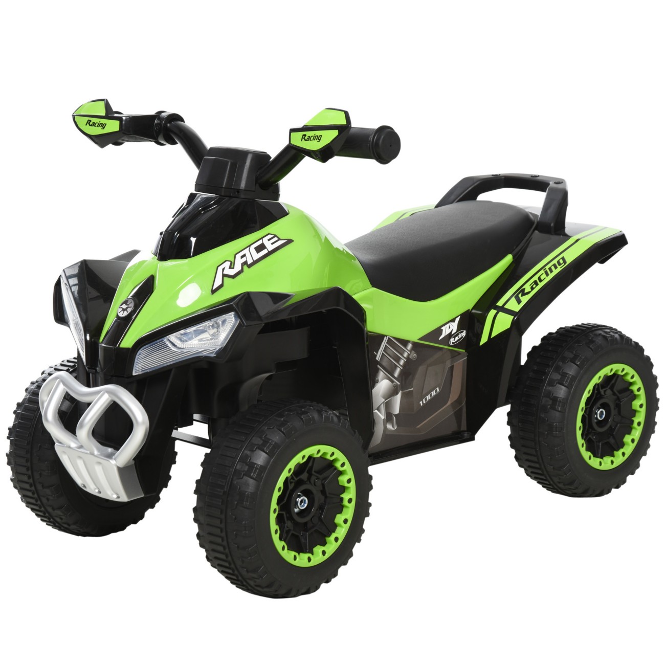 Homcom Green No Power Quad Toddler Ride On Car Foot-To-Floor Sliding - Image 7