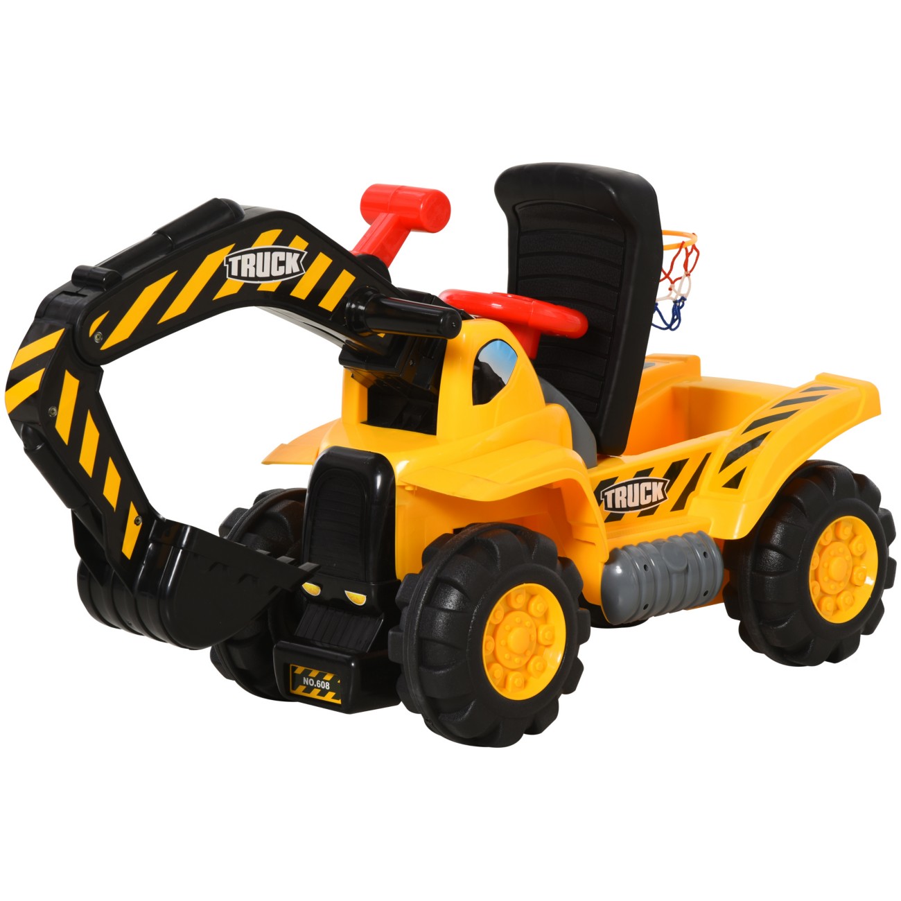 Homcom Riding Toy 370-121 460 Mm 300 Mm 980 Mm Yellow