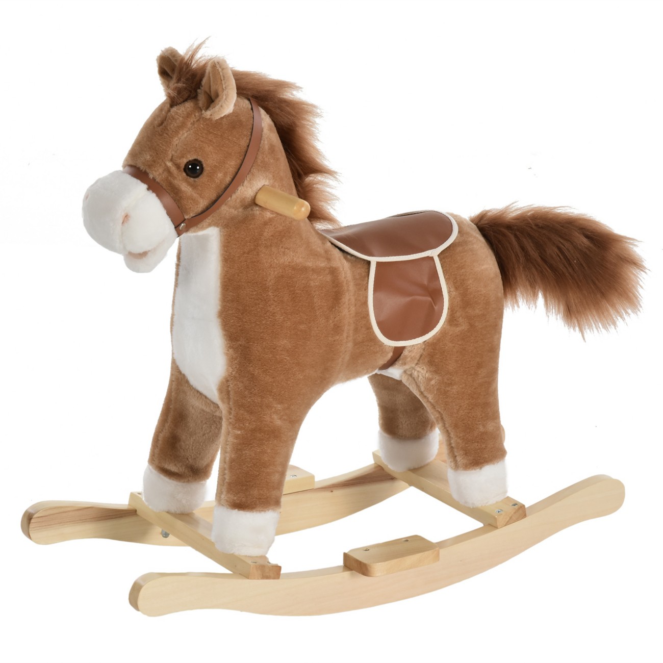 Homcom Rocking Horse 330-109Bn 610 Mm 325 Mm 650 Mm Brown