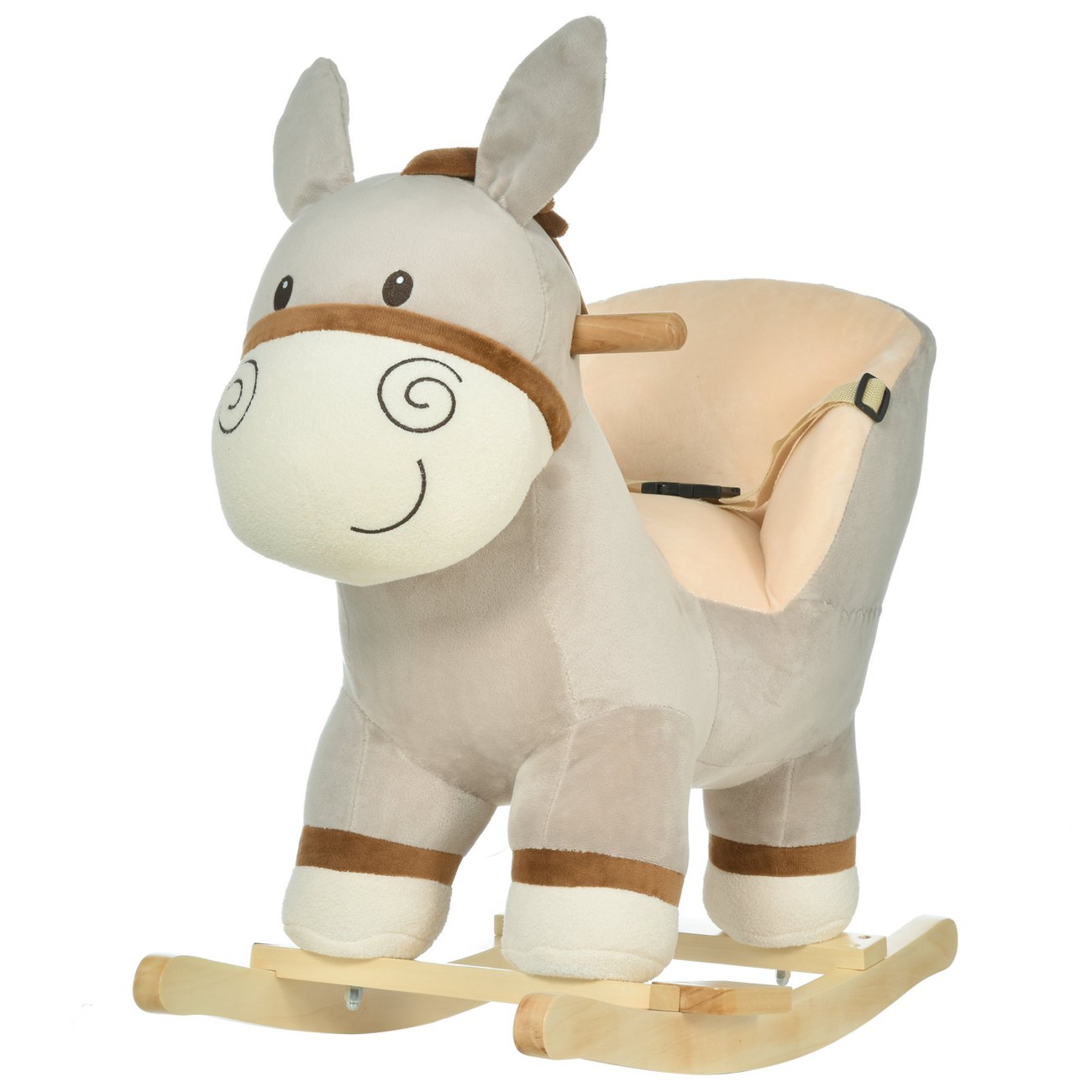 Homcom Rocking Horse 330-110 580 Mm 340 Mm 610 Mm Grey