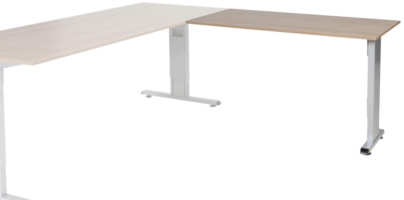 Schaffenburg Linesto Plus Höhenverstellbar Schreibtisch-Erweiterung Rechteckig Kirsche T-Fuß 1.200 (B) x 600 (T) x 655 (...