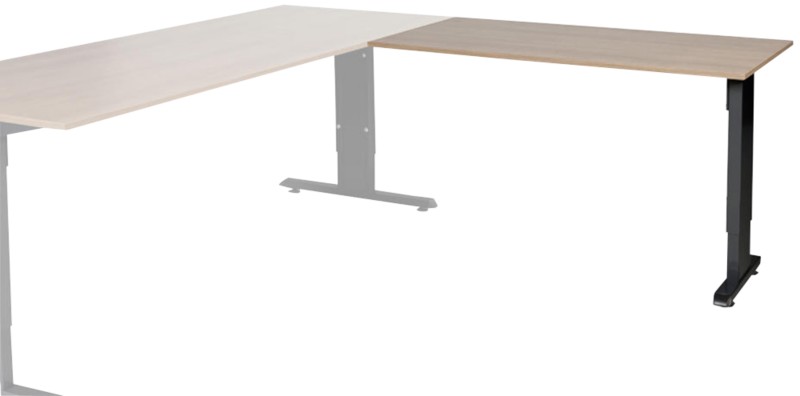 Schaffenburg Linesto Plus Höhenverstellbar Schreibtisch-Erweiterung Rechteckig Kirsche T-Fuß 1.200 (B) x 600 (T) x 655 (...