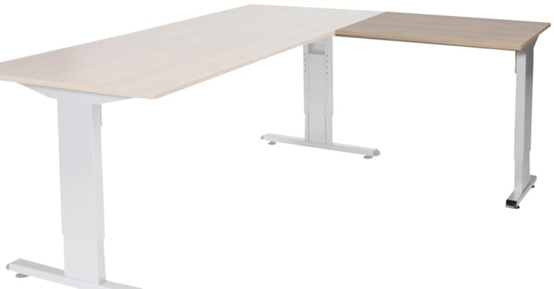 Schaffenburg Linesto Plus Höhenverstellbar Schreibtisch-Erweiterung Rechteckig Kirsche T-Fuß 800 (B) x 600 (T) x 655 (H)...