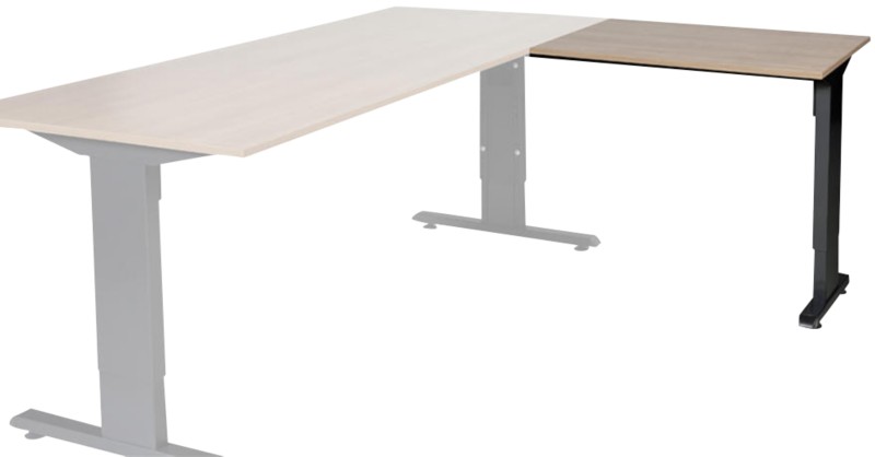 Thumbnail - Schaffenburg Linesto Plus Höhenverstellbar Schreibtisch-Erweiterung Rechteckig Kirsche T-Fuß 800 (B) x 600 (T) x 655 (H)...