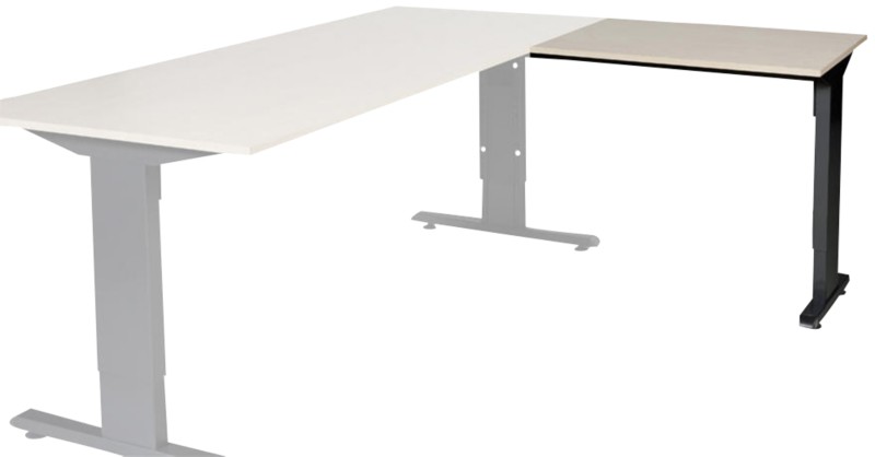 Schaffenburg Linesto Plus Höhenverstellbar Schreibtisch-Erweiterung Rechteckig Eiche T-Fuß 800 (B) x 600 (T) x 655 (H) m...