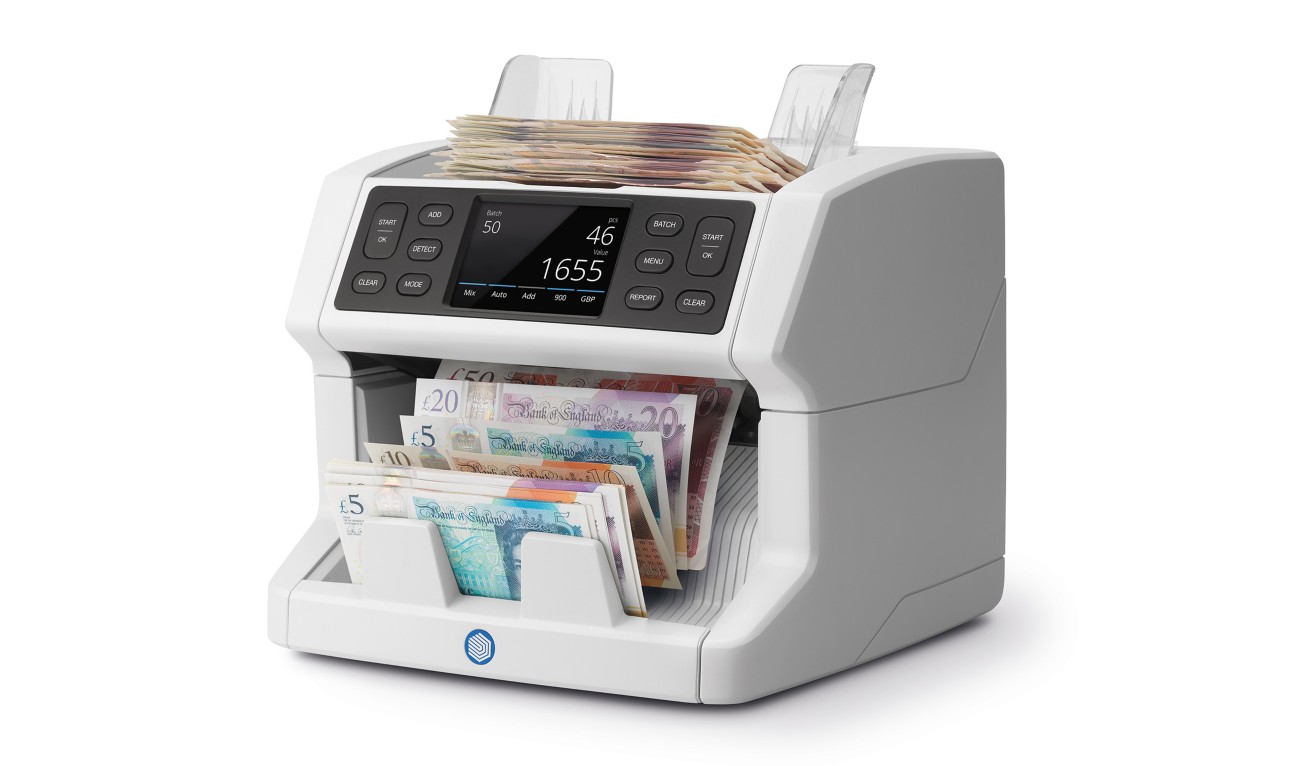 Safescan Easy Clean 2865-S Banknote Counter Counterfeit Checker Grey Euro
