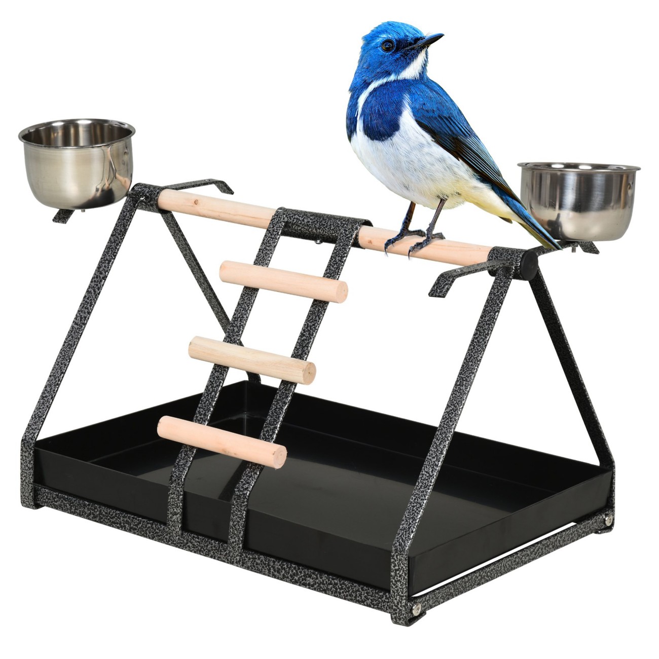 Pawhut Bird Stand Black 320 Mm X 430 Mm X 270 Mm
