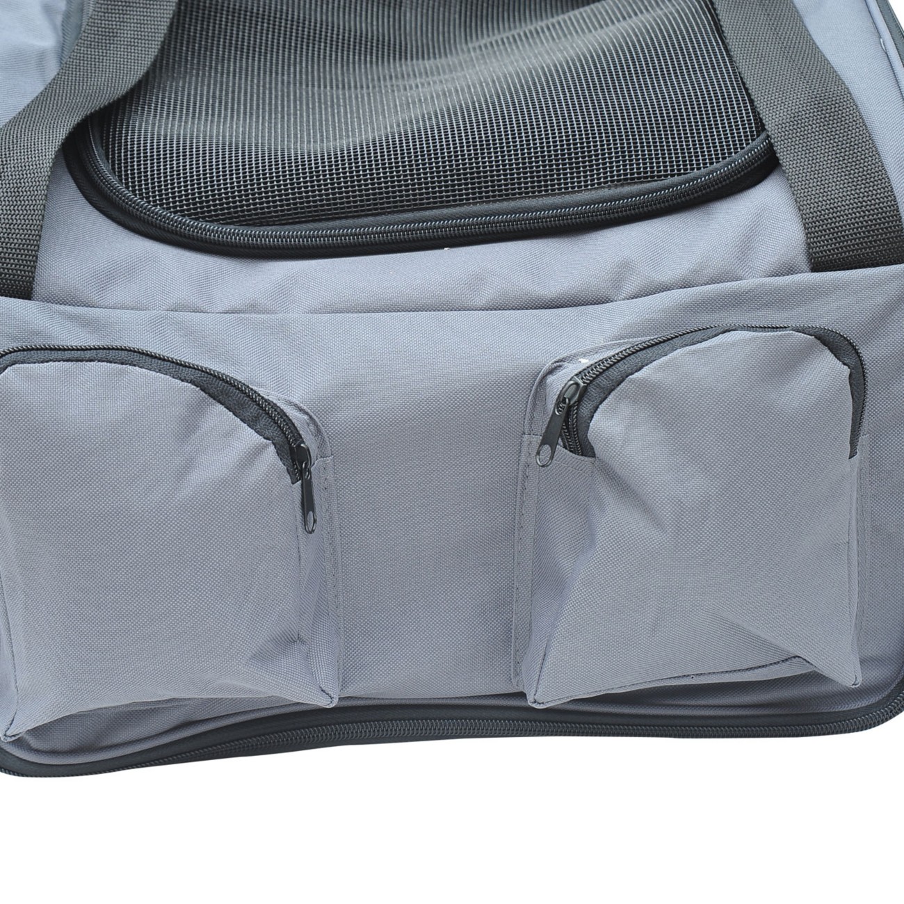 Pawhut Pet Carrier Grey 340 Mm X 410 Mm X 300 Mm
