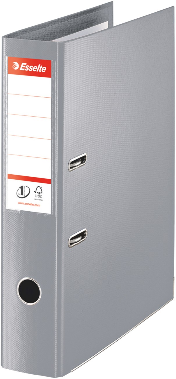 Esselte No.1 Lever Arch File Foolscap Polypropylene 75mm Grey - Outer - Image 3