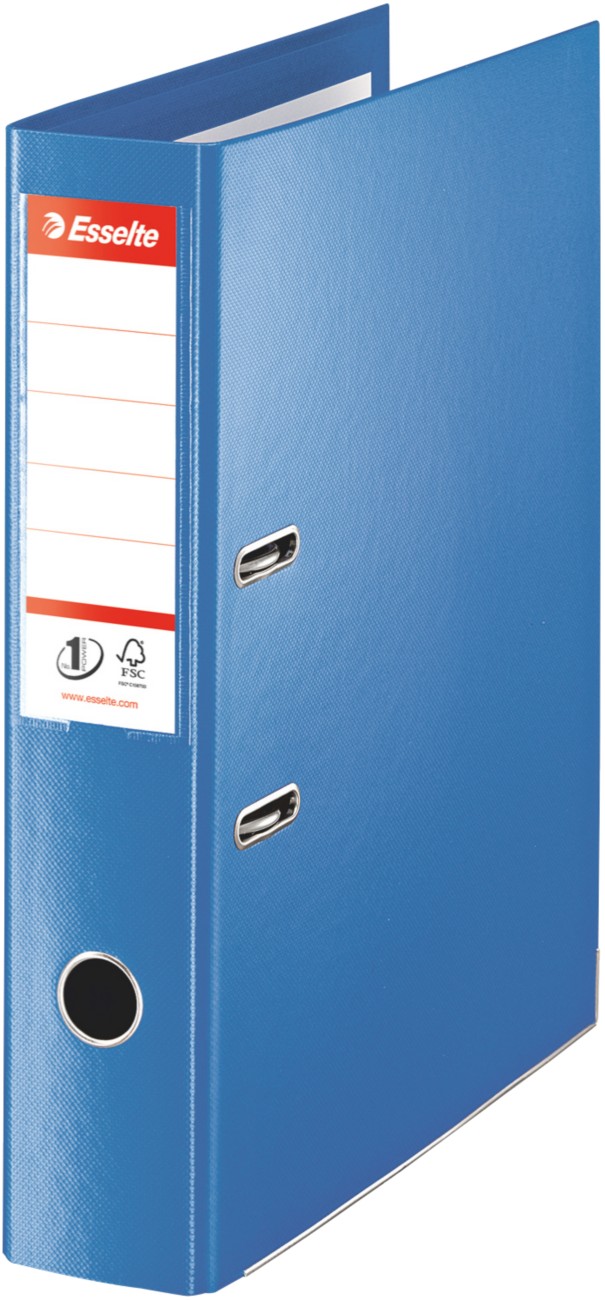 Esselte No.1 Power Wide Lever Arch File A4, Foolscap 72 Mm Blue 2 Rings 48085 Polypropylene Portrait Pack Of 10