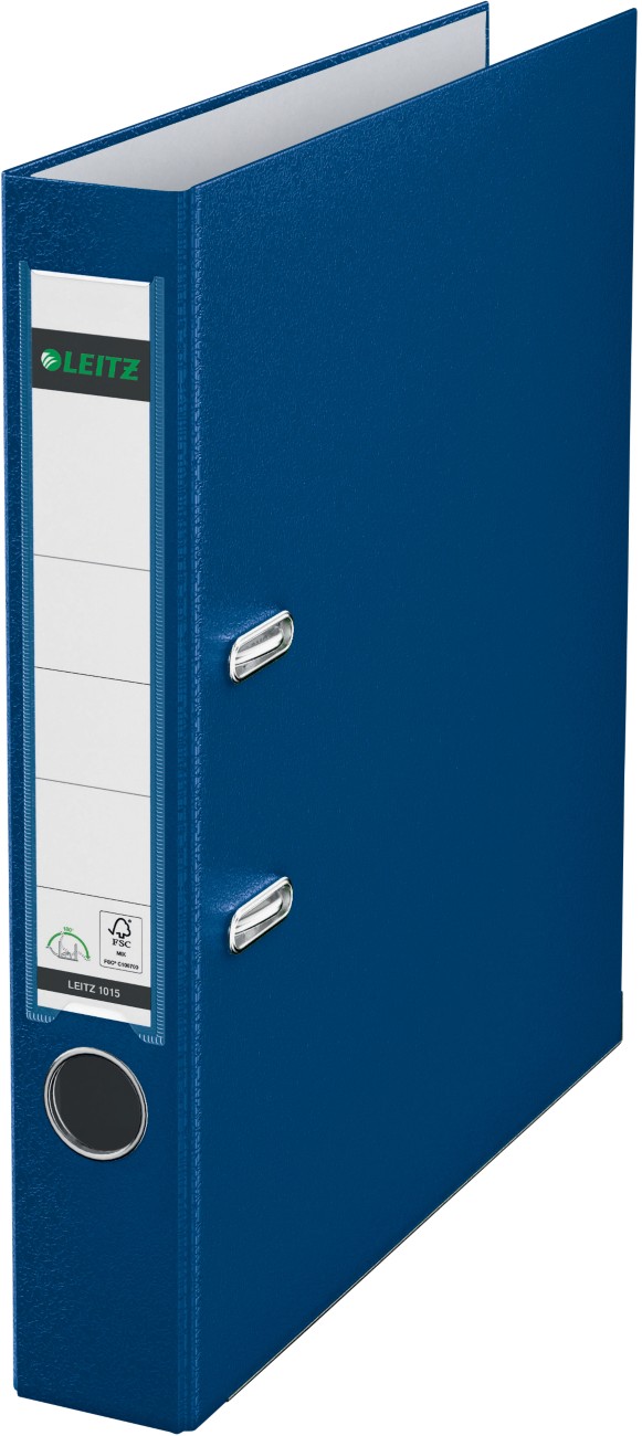 Leitz 180° Narrow Lever Arch File A4 52 Mm Blue 2 Rings 1015 Polypropylene Portrait Pack Of 10