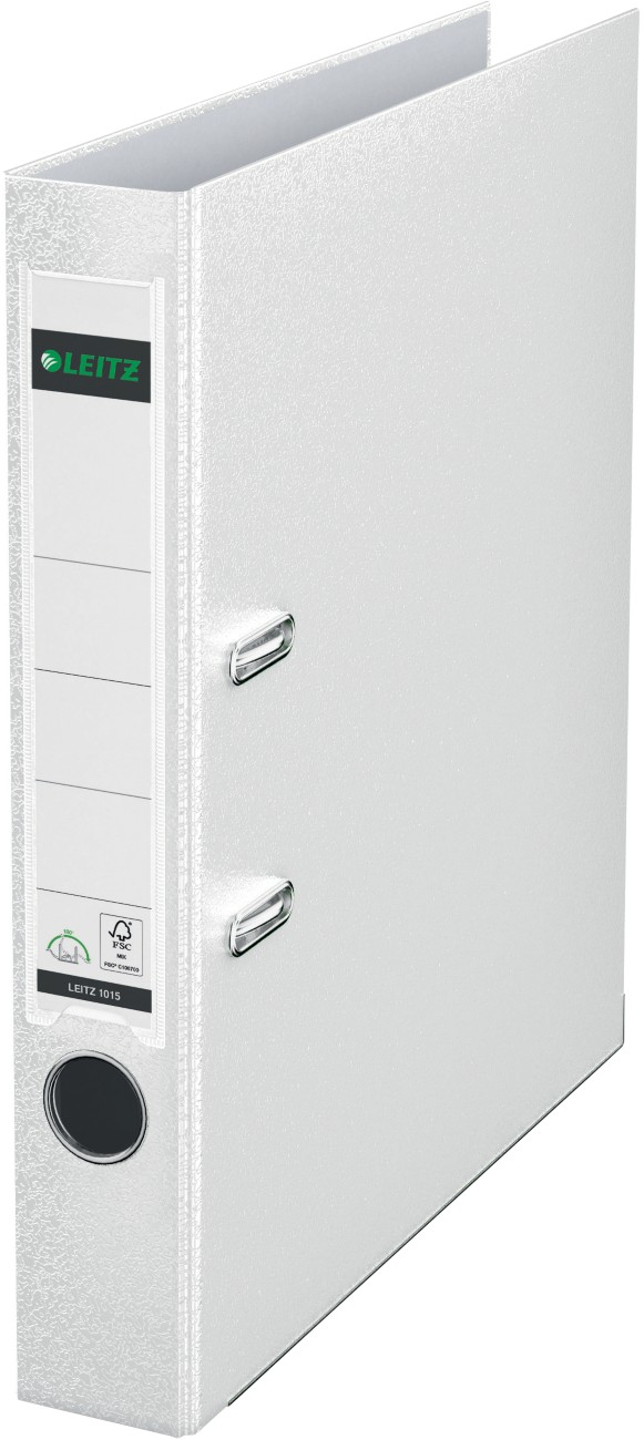 Leitz 180° Narrow Lever Arch File A4 52 Mm White 2 Rings 1015 Polypropylene Portrait Pack Of 10