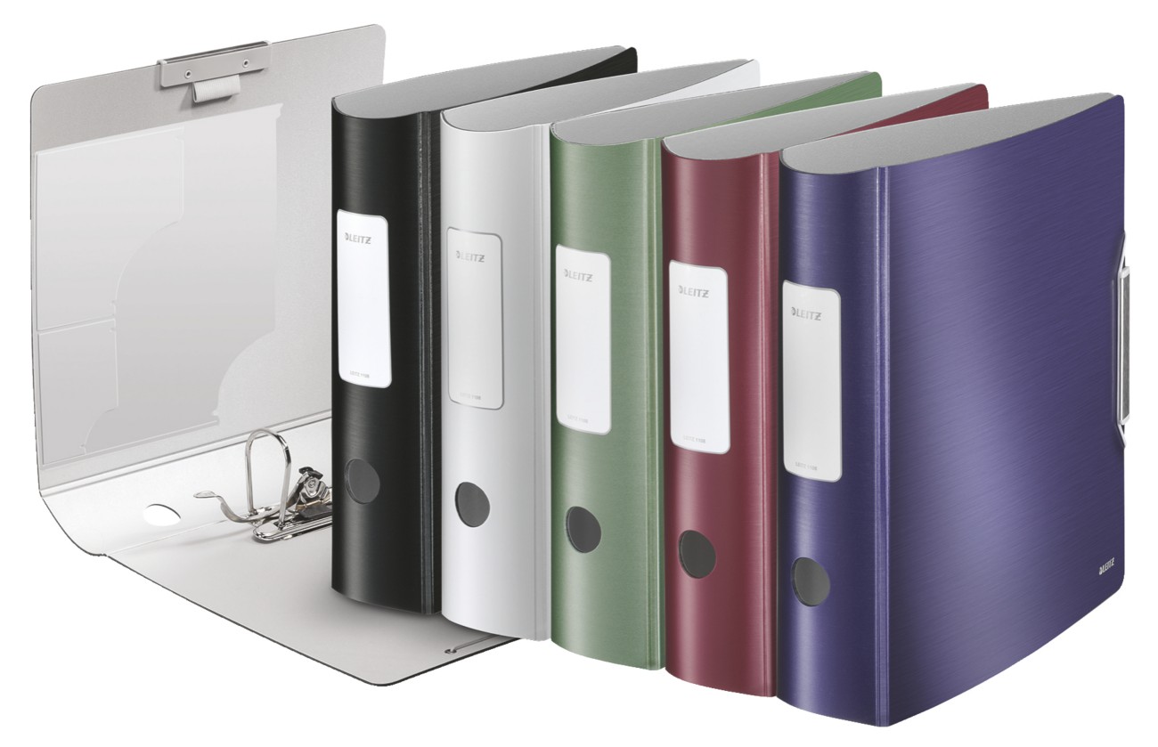 Leitz 180° Active Style Wide Lever Arch File A4 82 Mm Assorted 2 Rings 1108 Polyfoam Portrait Pack Of 5