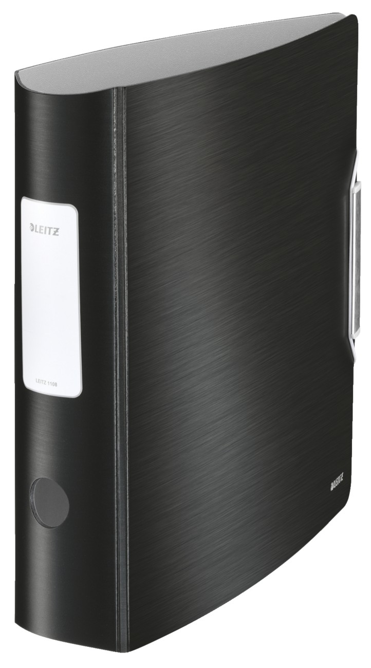Leitz 180° Active Style Wide Lever Arch File A4 82 Mm Black 2 Rings 1108 Polyfoam Portrait Pack Of 5