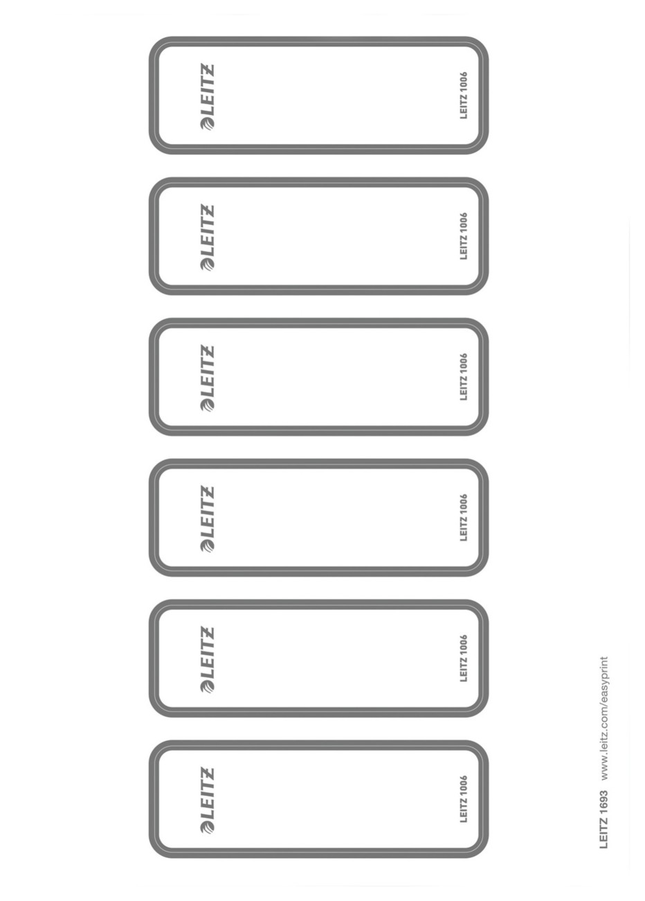 Leitz Pc Spine Labels Grey Pack Of 60