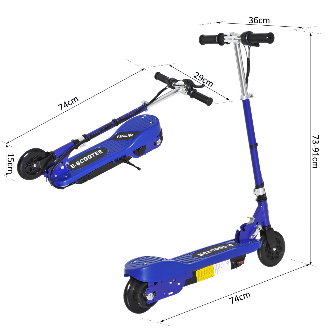 Homcom E-Scooter Aa1-056V02bu Blue