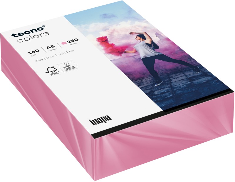 tecno DIN A5 Farbiges Papier Pink 160 g/m² 250 Blatt