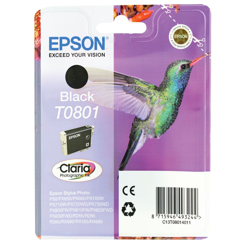 Epson T0801 Original Ink Cartridge C13t08014011 Black