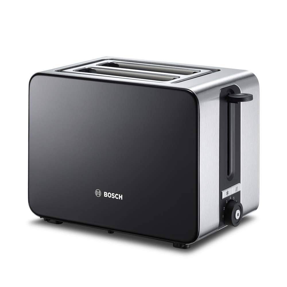Image of BOSCH Toaster Schwarz, Edelstahl Stahl 1050 W TAT7203