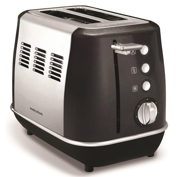 MORPHY RICHARDS Toaster Schwarz Edelstahl 850 W M224405EE