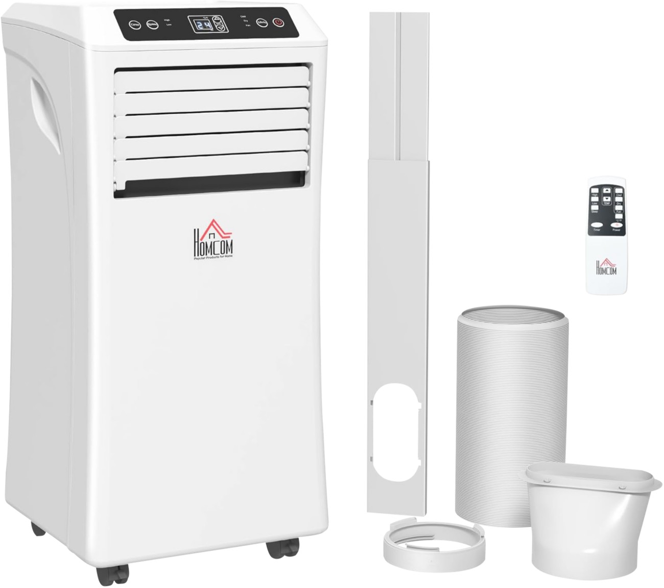 Homcom Mobile Air Conditioner 823-002V71 White 338 Mm X 354 Mm X 698 Mm