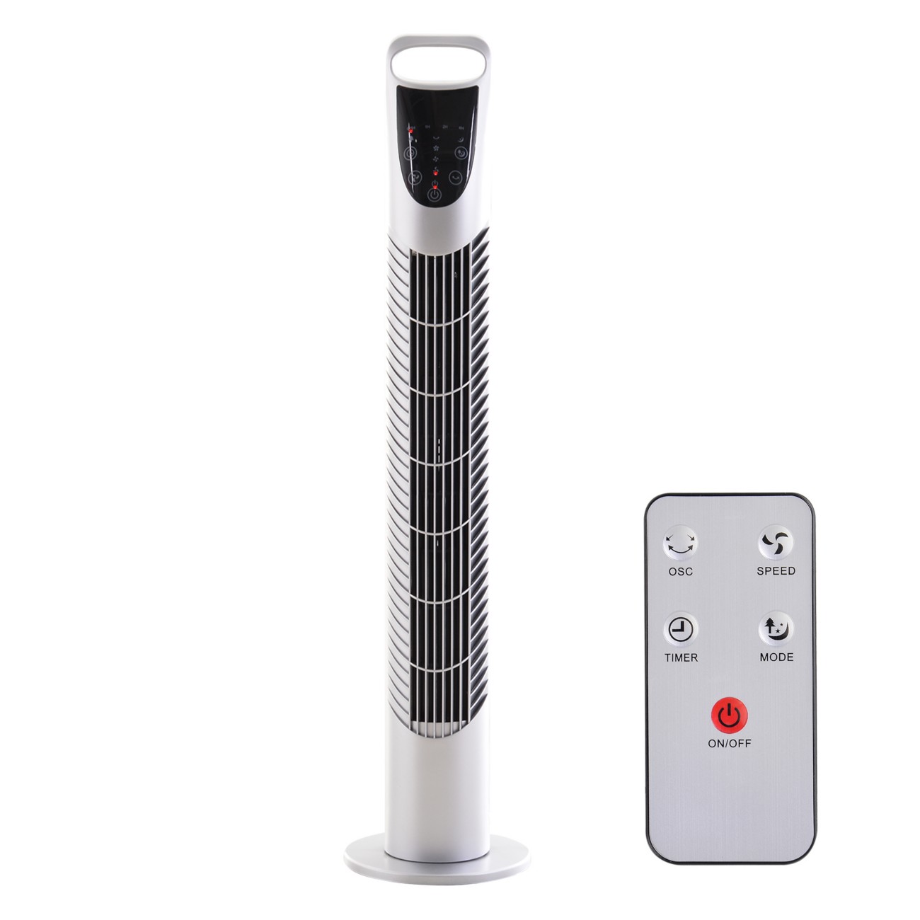 Homcom Tower Fan 78.5 Cm Silver 824-012V70sr 18 Cm Diameter