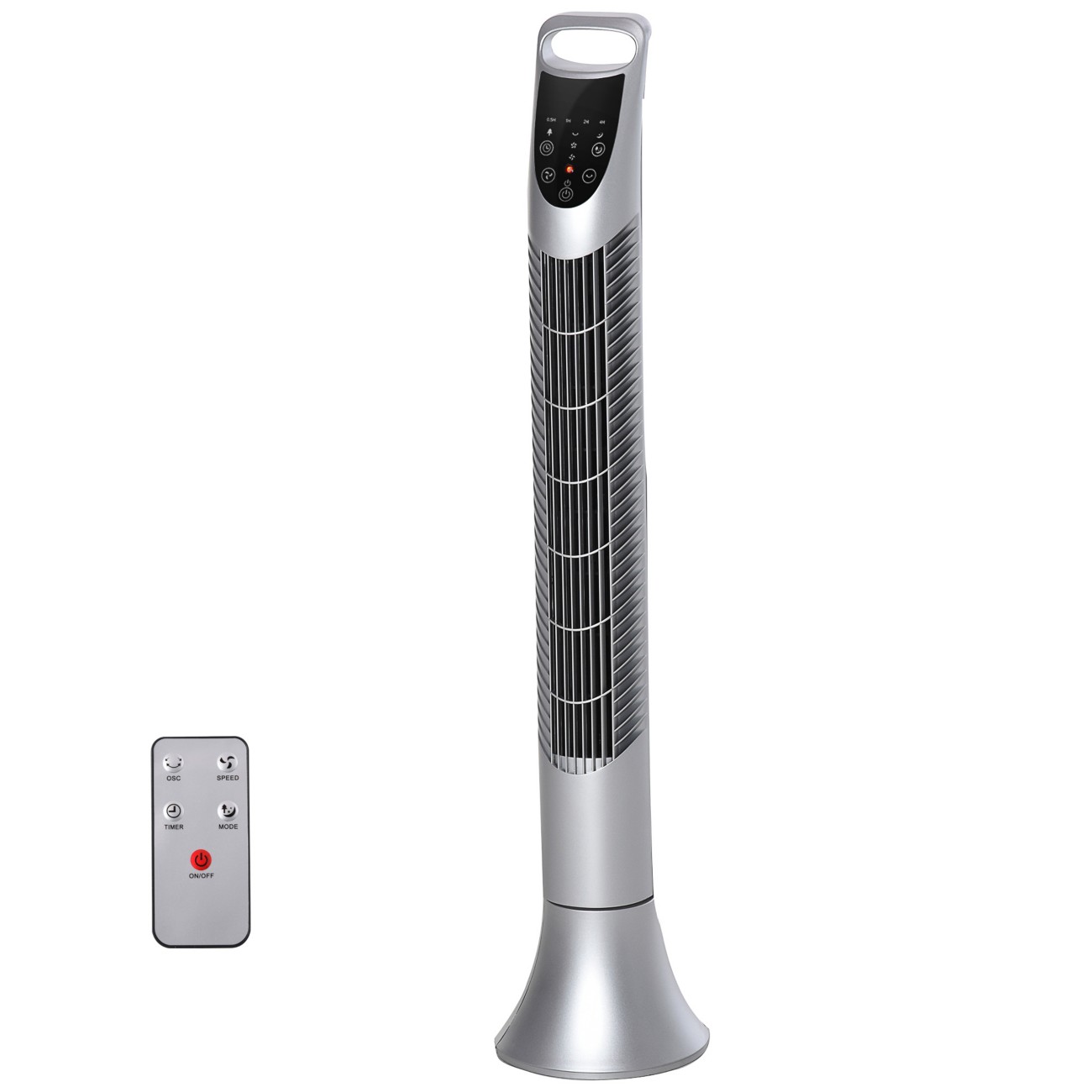 Homcom Tower Fan 91.5 Cm Silver 824-016Sr 20 Cm Diameter
