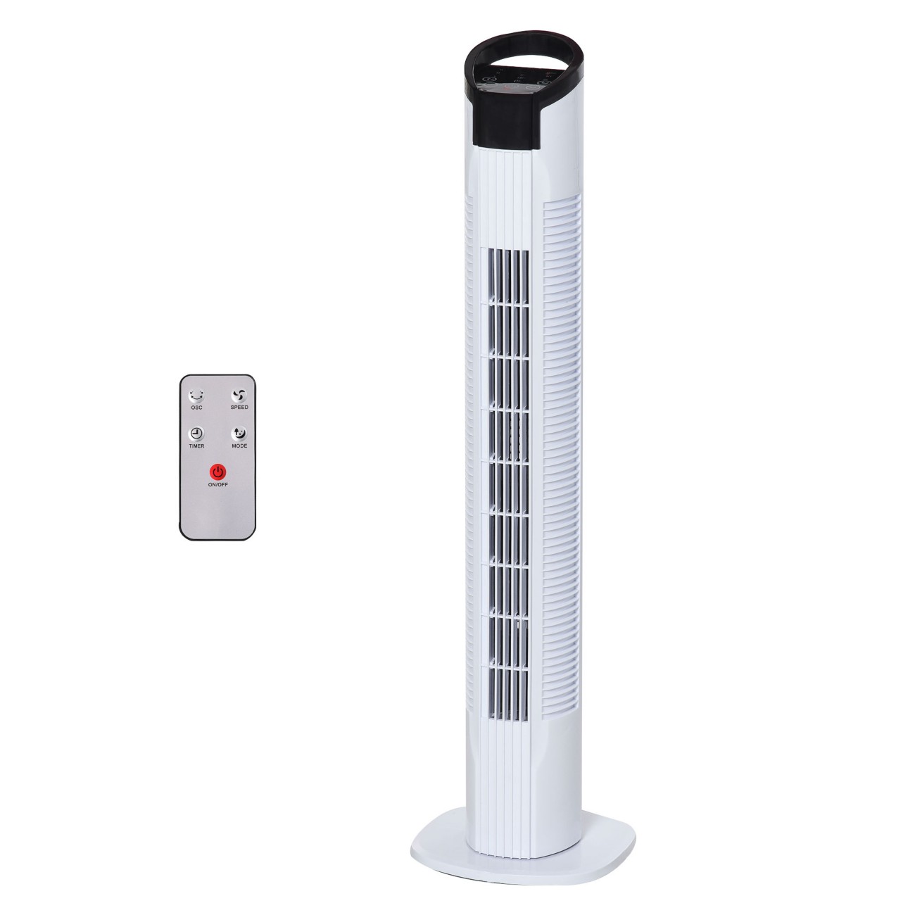 Homcom Tower Fan 78.5 Cm Black, White 824-017V70 20 Cm Diameter