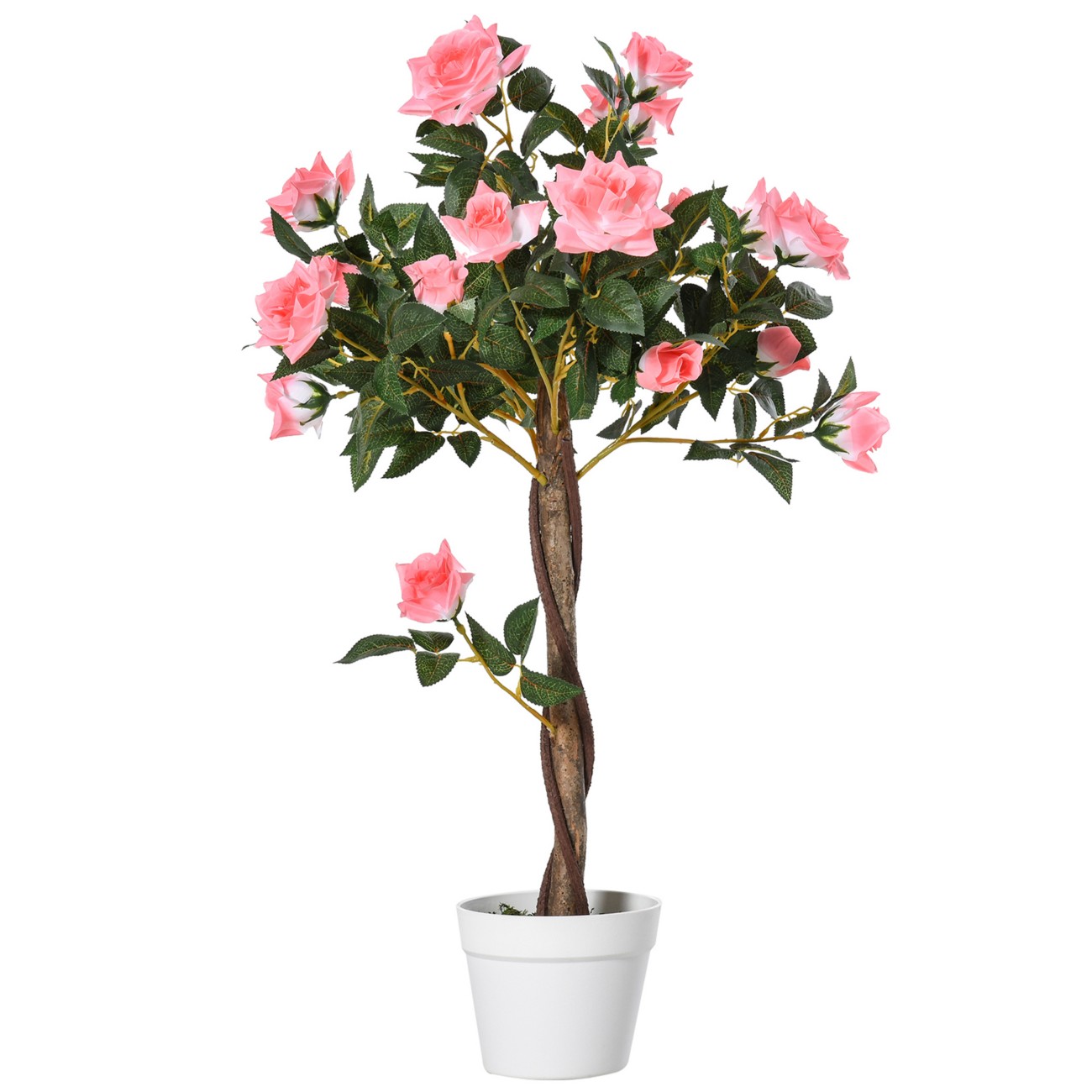Outsunny Artificial Tree 844-340 Pink, Green 180 Mm X 180 Mm X 900 Mm