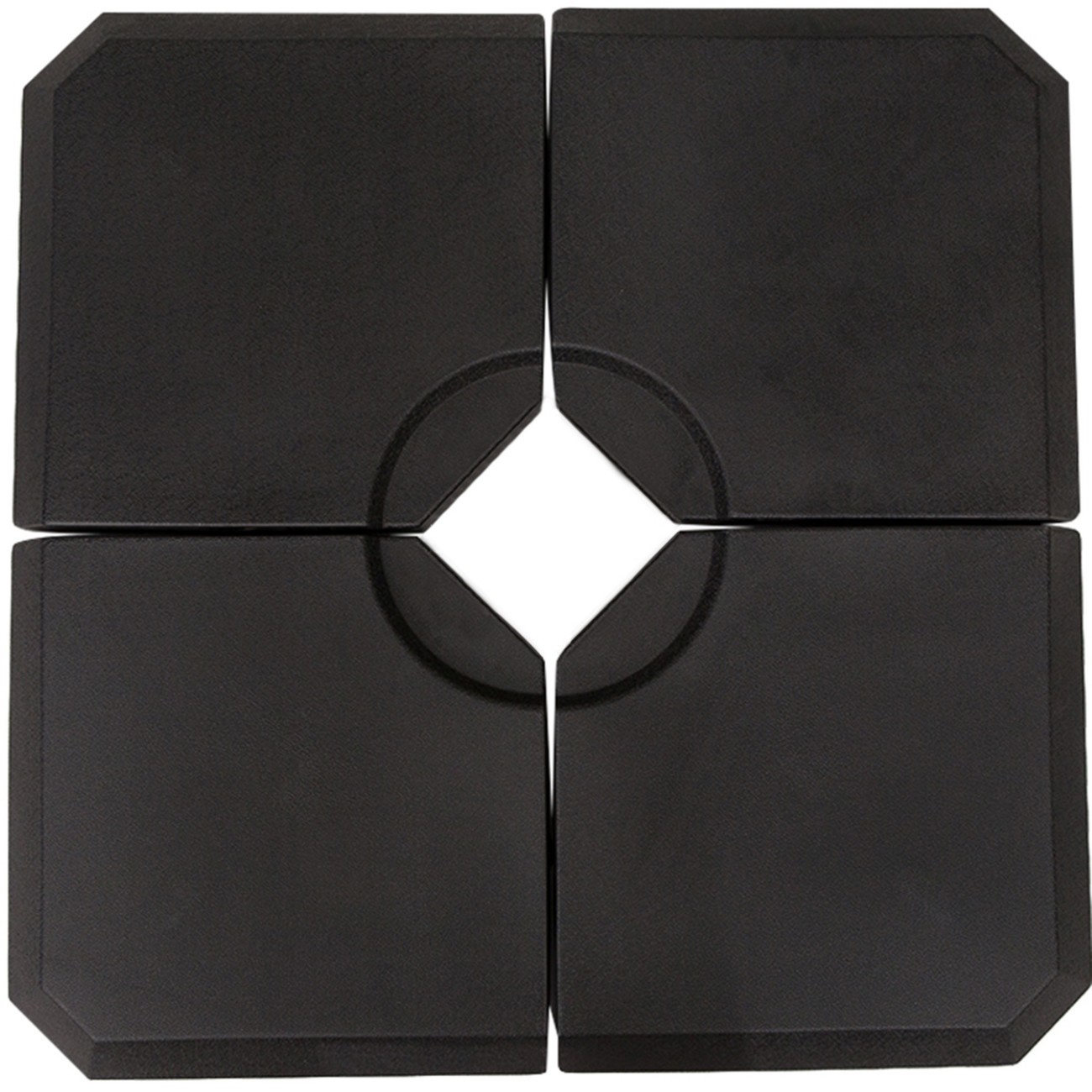 Outsunny Black Hd Polyethylene Sand Or Water Fillable Parasol Base | Aosom Uk - Image 3