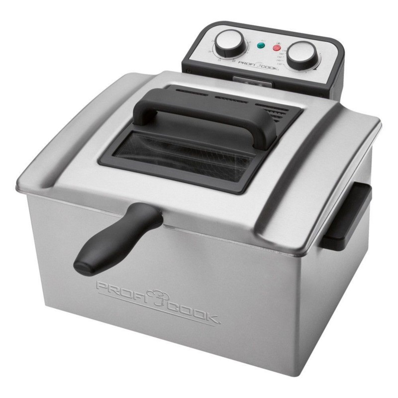 Image of ProfiCook Fritteuse PC-FR 1038 3000 W Rostfreier Stahl Schwarz, Silber 5 L