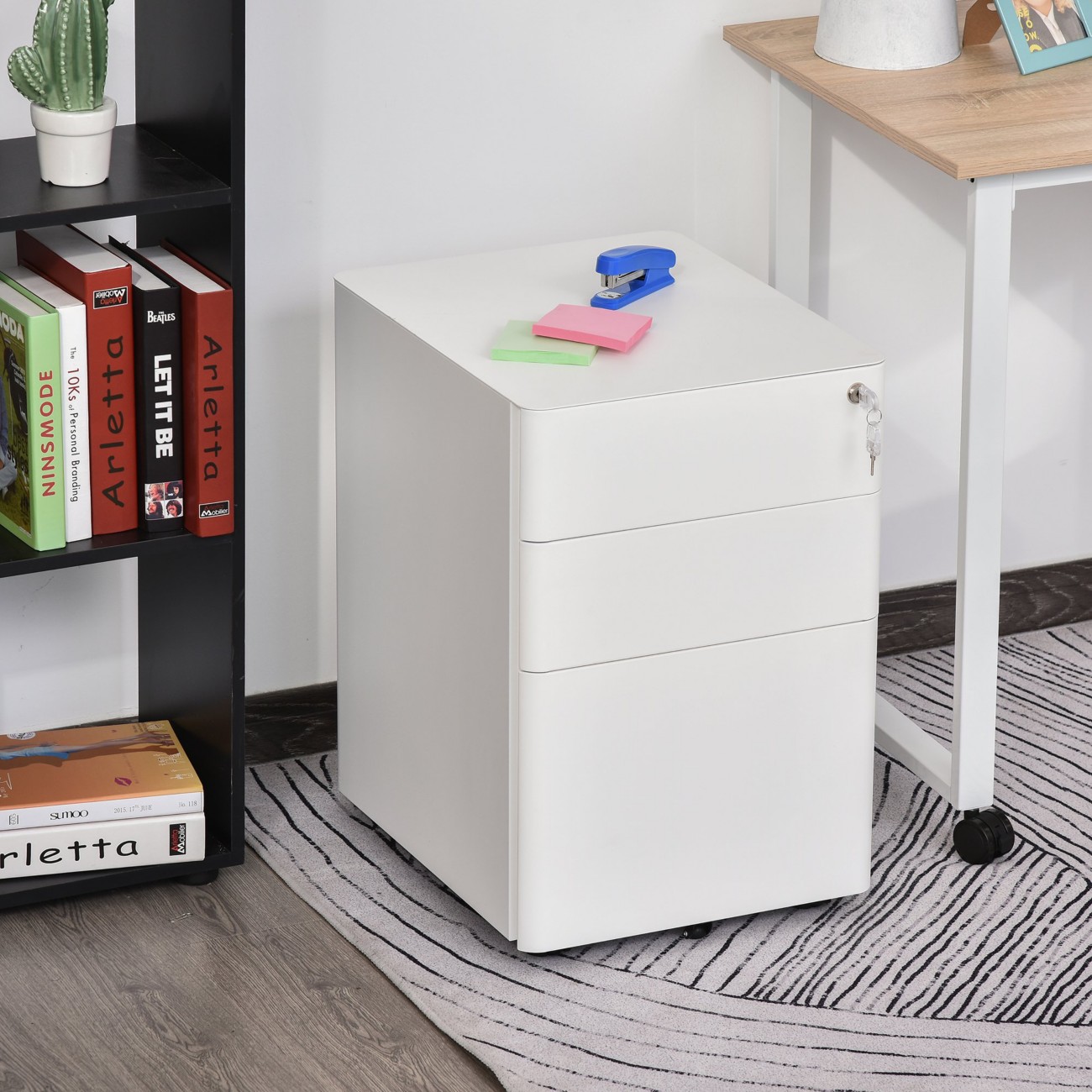 Vinsetto File Cabinet 924-006Wt 590 Mm 390 Mm 0 White