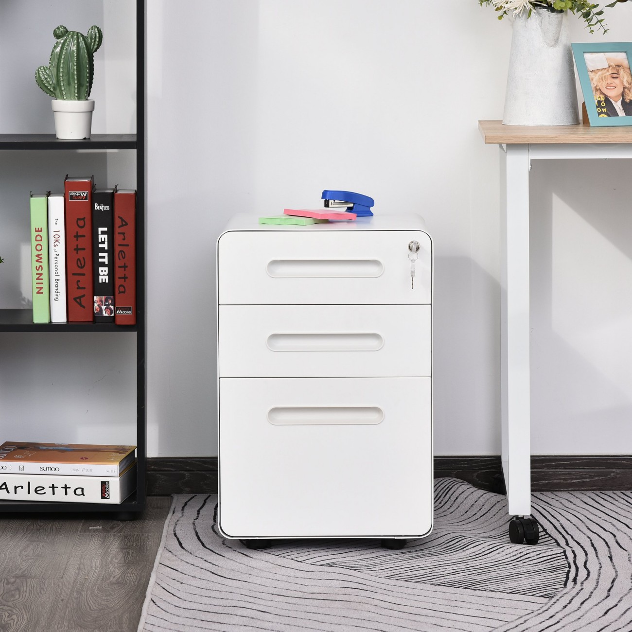 Vinsetto File Cabinet 924-007Wt White 390 X 480 X 590 Mm