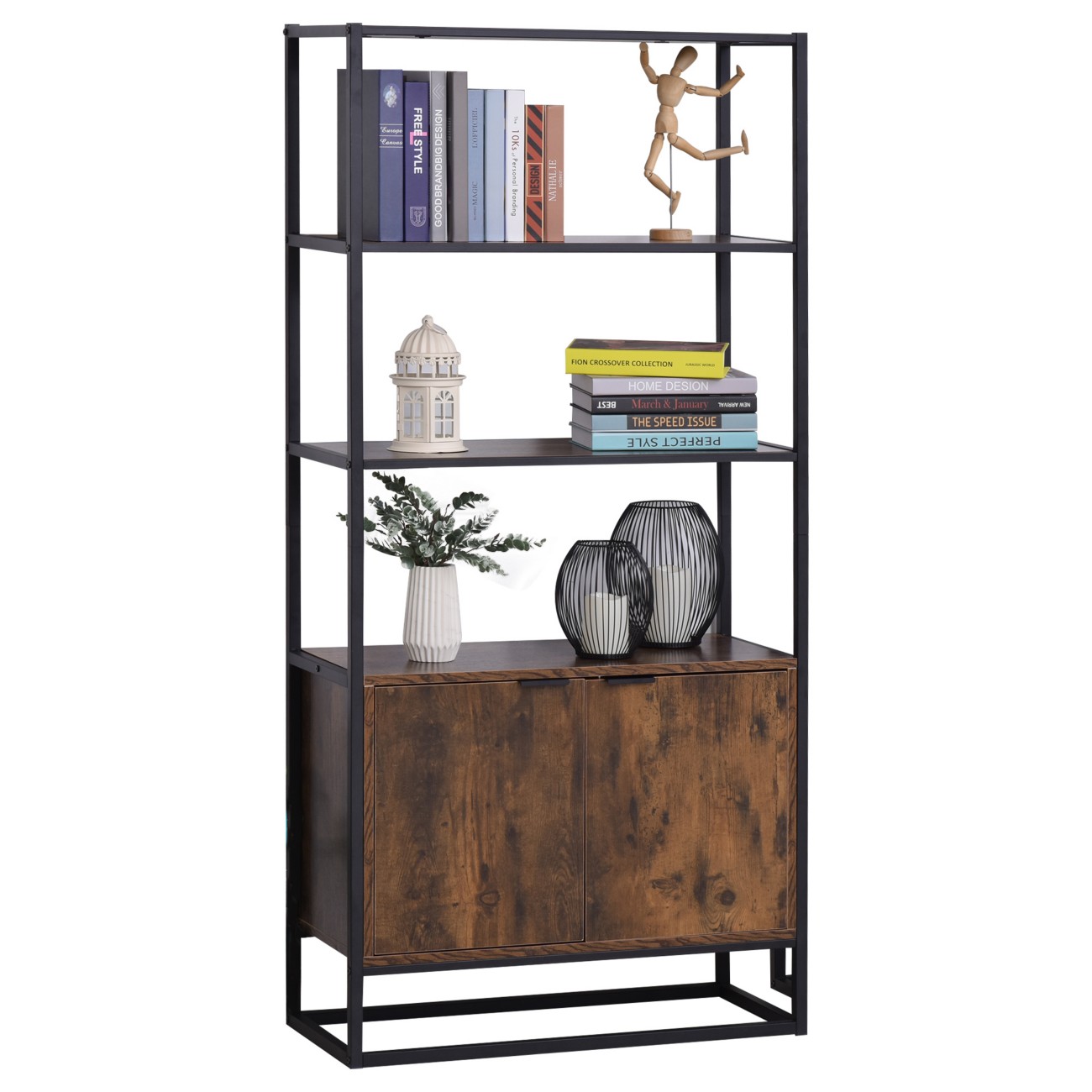 Homcom Brown Particle Board Cabinet 760 X 330 X 1,625 Mm Size 42