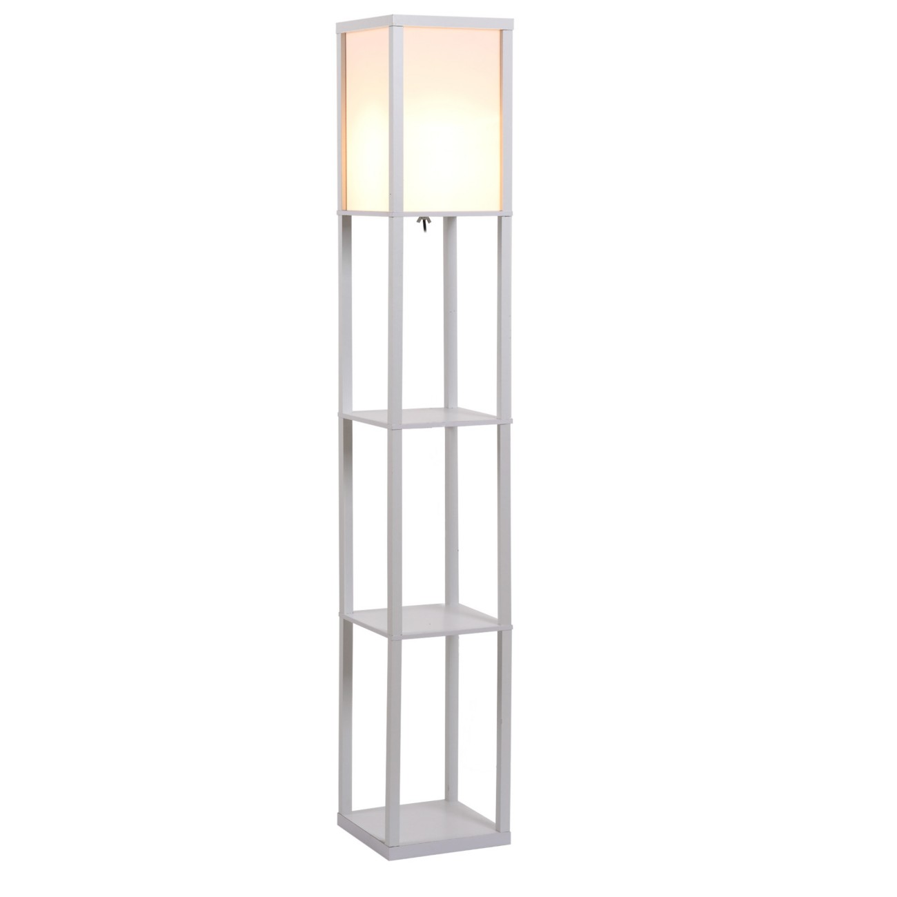 Homcom Freestanding Floor Lamp White 260 X 260 X 1,600 Mm