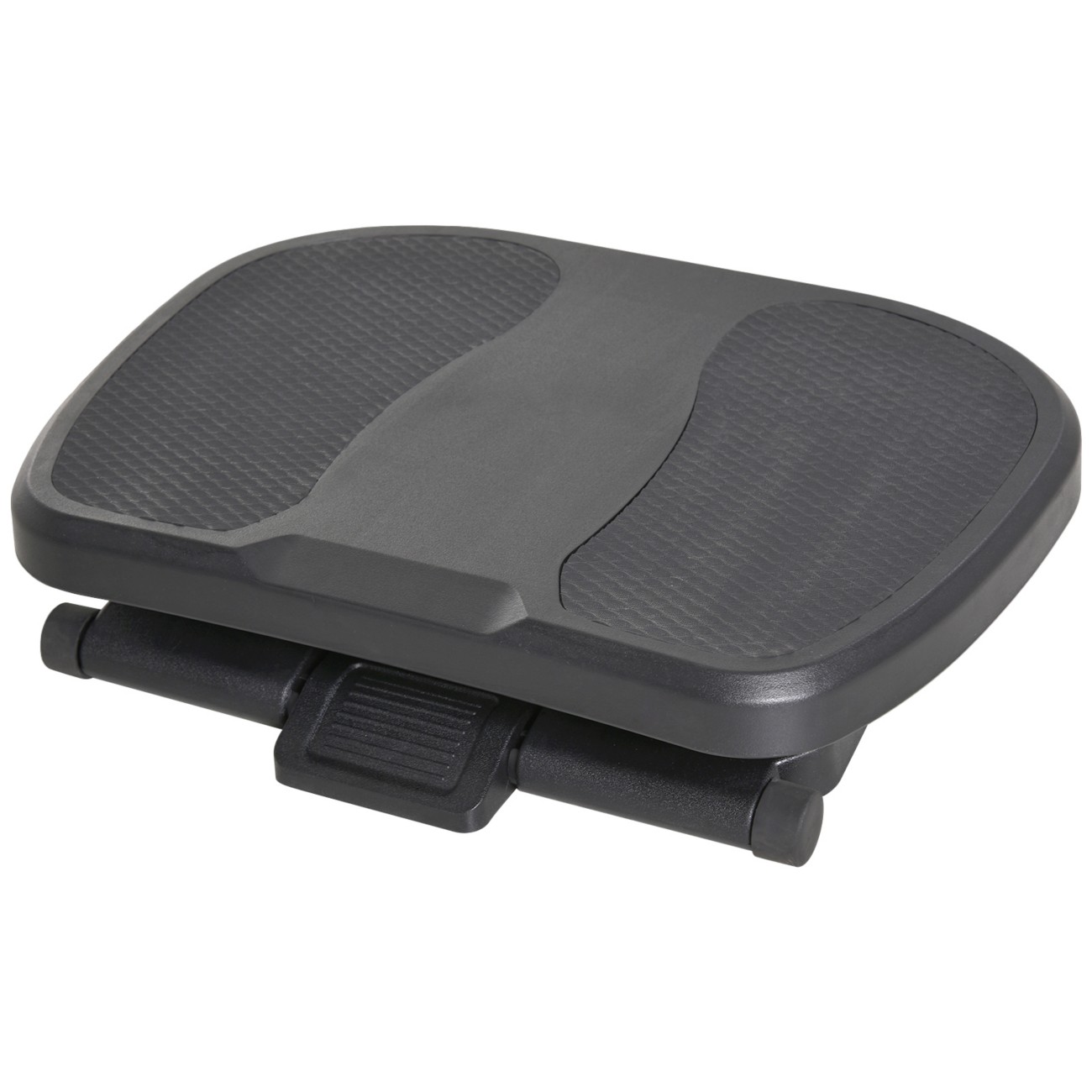 Adjustable Under-Desk Footrest Height Angle Tilt Anti-Slip Compact Health Black - Image 4