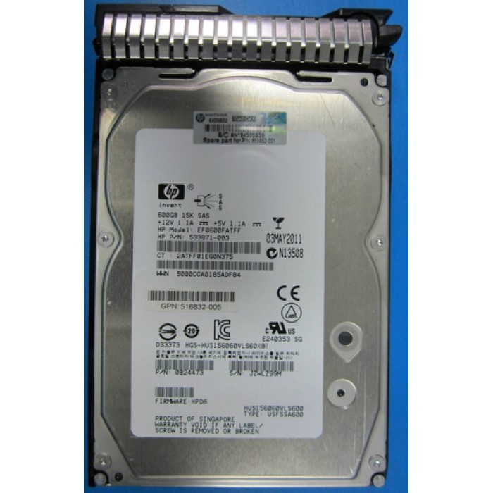 HP Enterprise Interne Festplatte 653952-001 600 GB