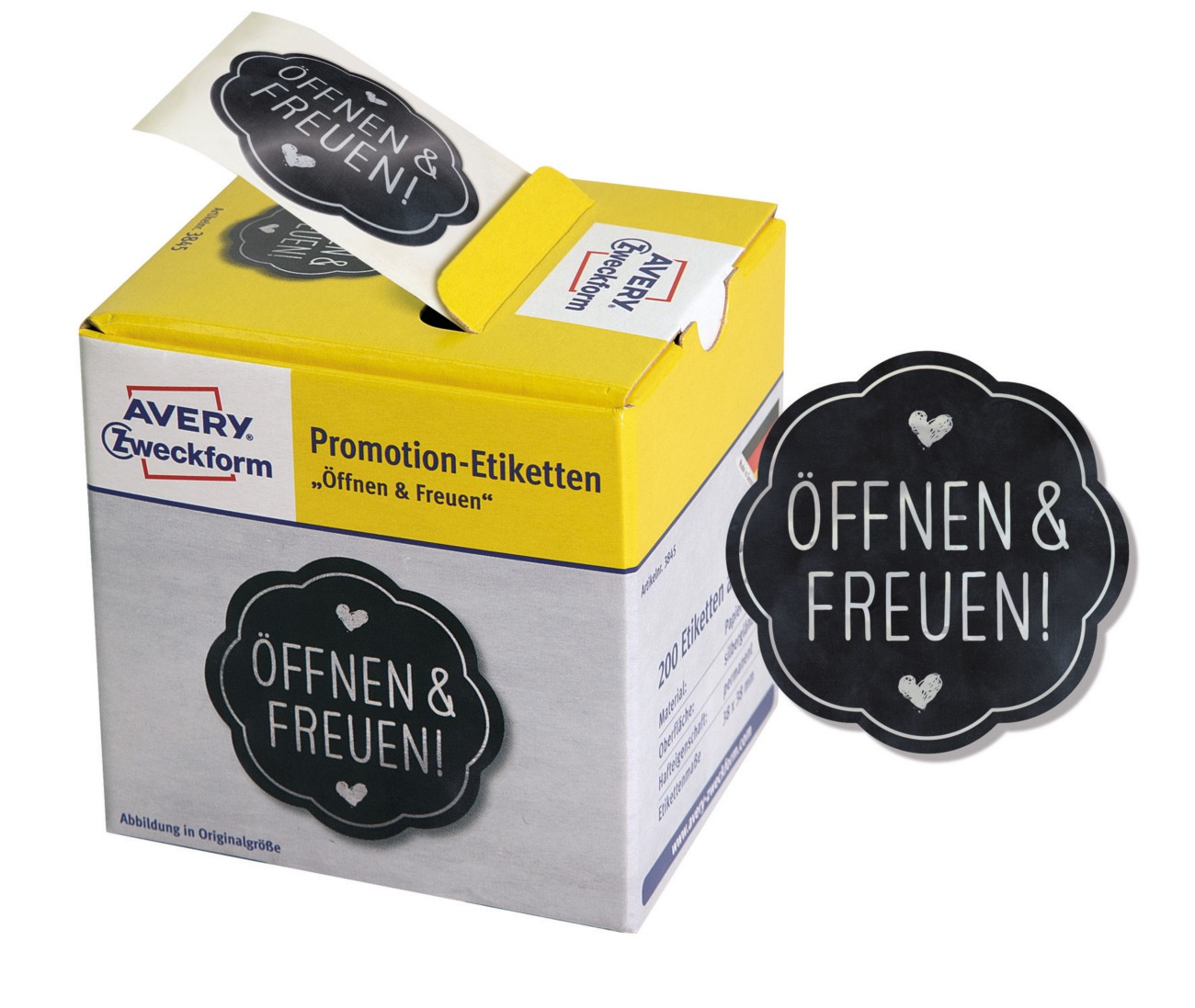 AVERY Zweckform 3845 Etiketten Grau, Silber 200 Etiketten