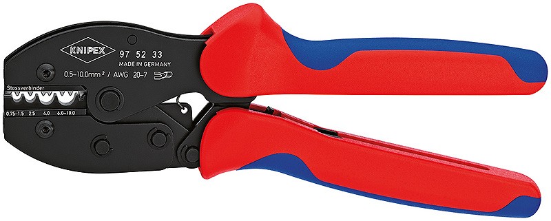 Knipex 97 52 33 SB Crimpzange Blau, Rot