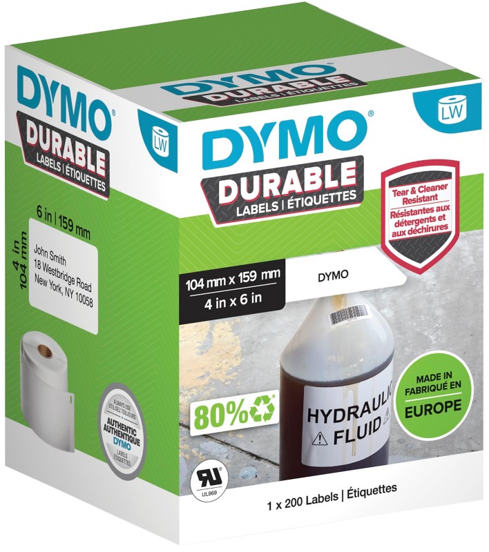 Thumbnail - DYMO LW 2112287 Haftetiketten 104 x 159 mm Weiß 200 Stück