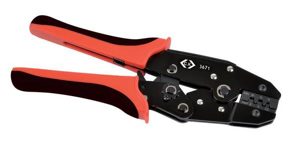 C.K Tools Kabel-Crimper T3671 Hochwertiger Kohlenstoffstahl Schwarz