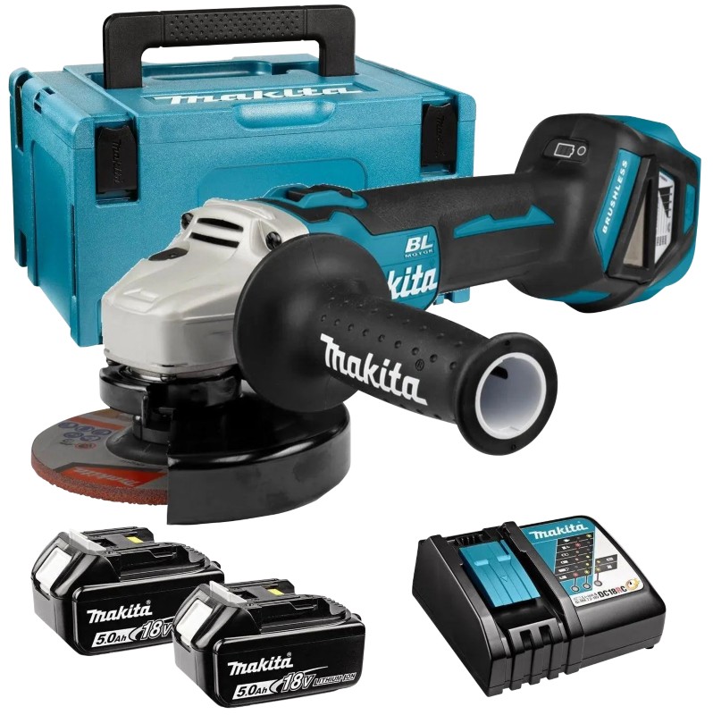 Makita Winkelschleifer DGA511RTJ Rot, Schwarz