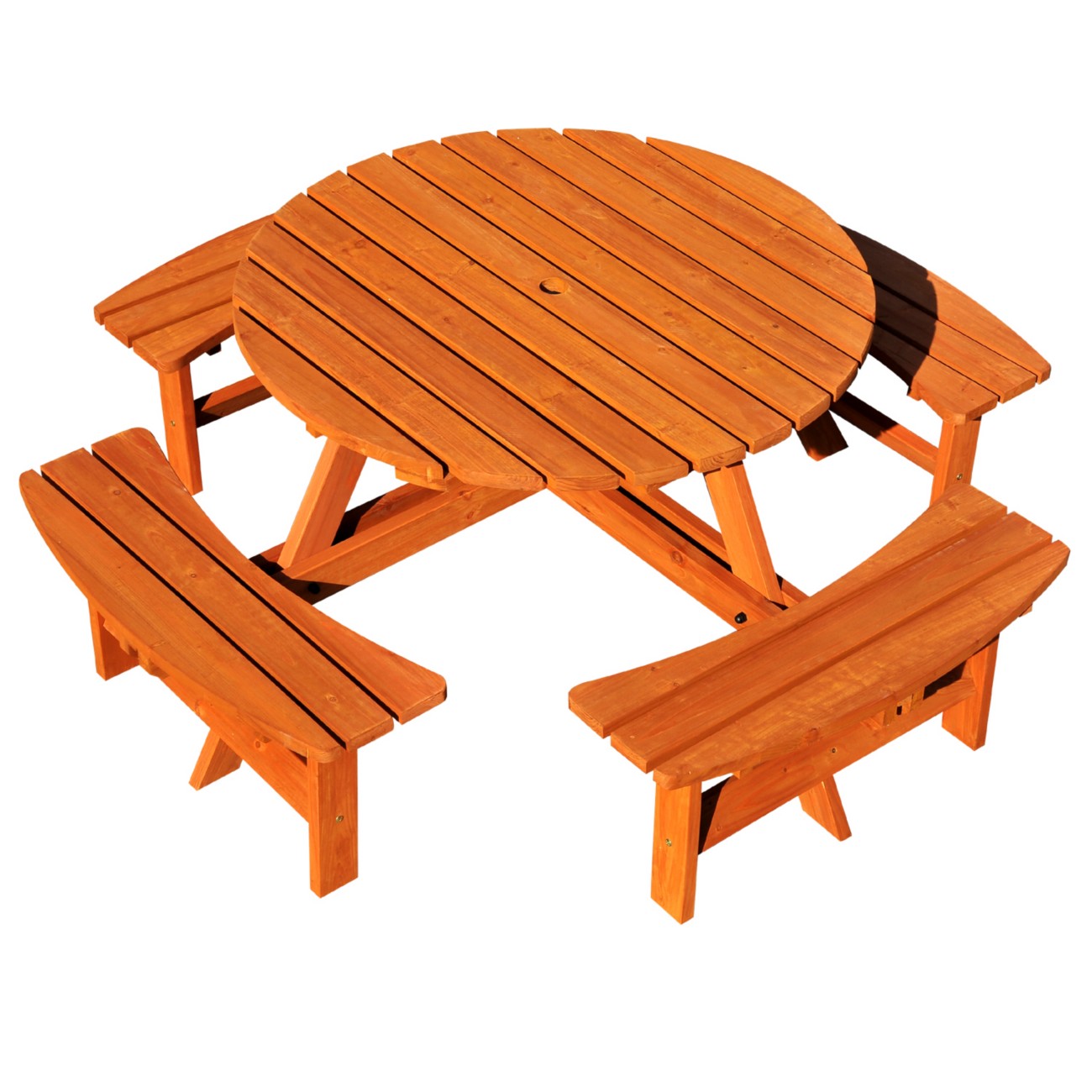 Outsunny Picnic Table Set Fir Wood 84B-192 Brownish Red